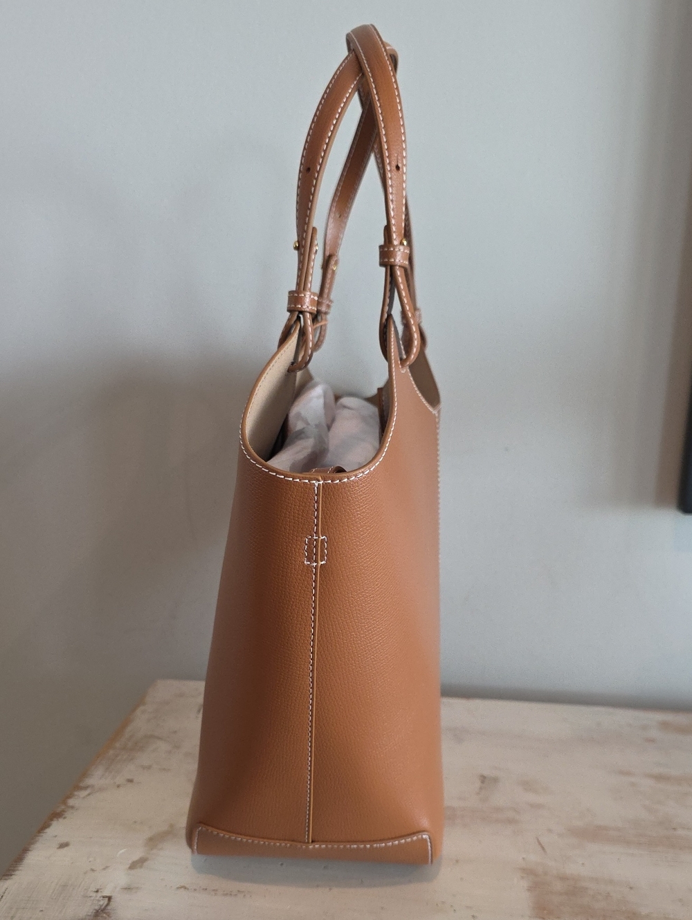 Quince Rowan Tote In Cognac - Picture 3 of 12